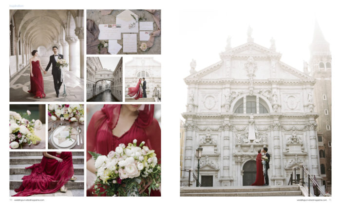 Koby Brown Photography,
Jeni and Roberto,
Venice elopement magazine feature,
Scarlet wedding dress