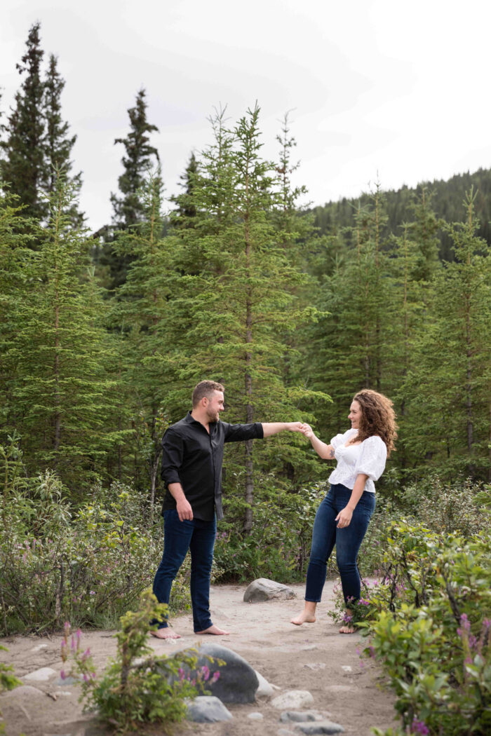 Koby Brown Photography, Sadie and Zach, Alaska Engagement Session, National Park Engagement Photography, Horseshoe Lake Trail Engagement Session